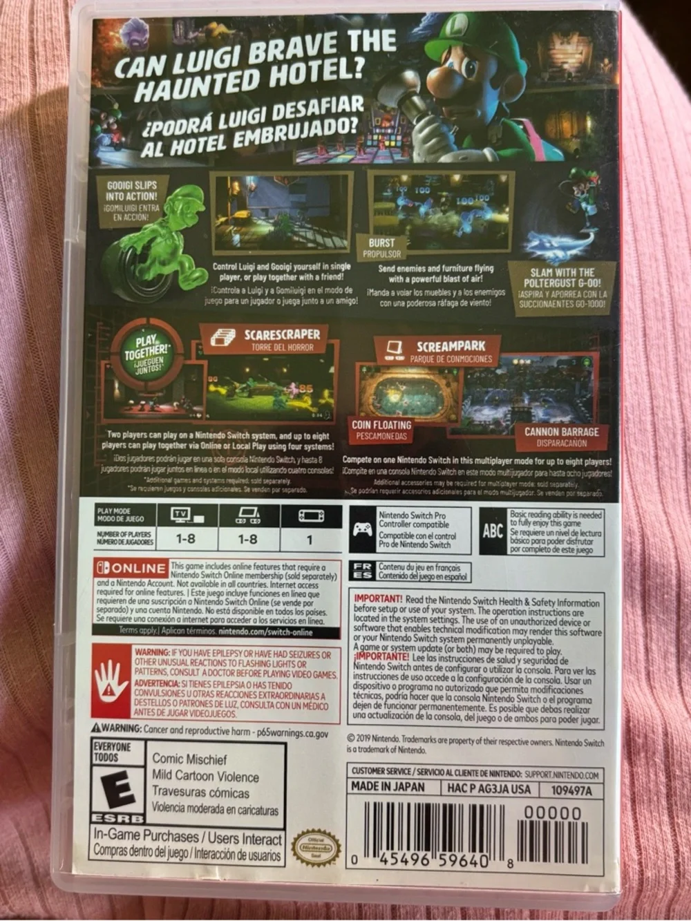 Nintendo Switch Luigi’s Mansion 3 Video Game